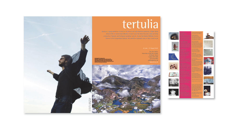 University of the Arts London Tertulia exhibition poster